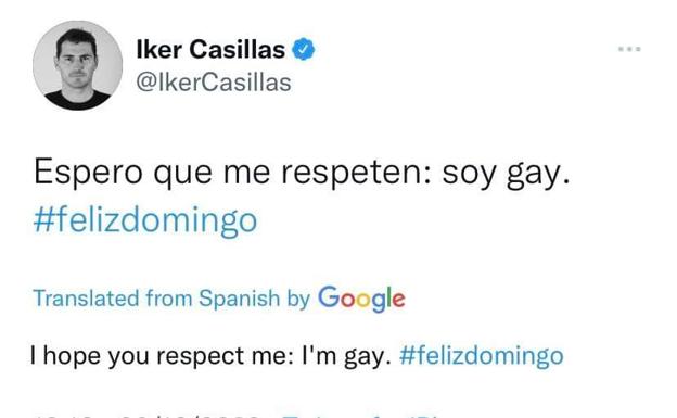 Iker Casillas En Twitter Espero Que Me Respeten Soy Gay Las